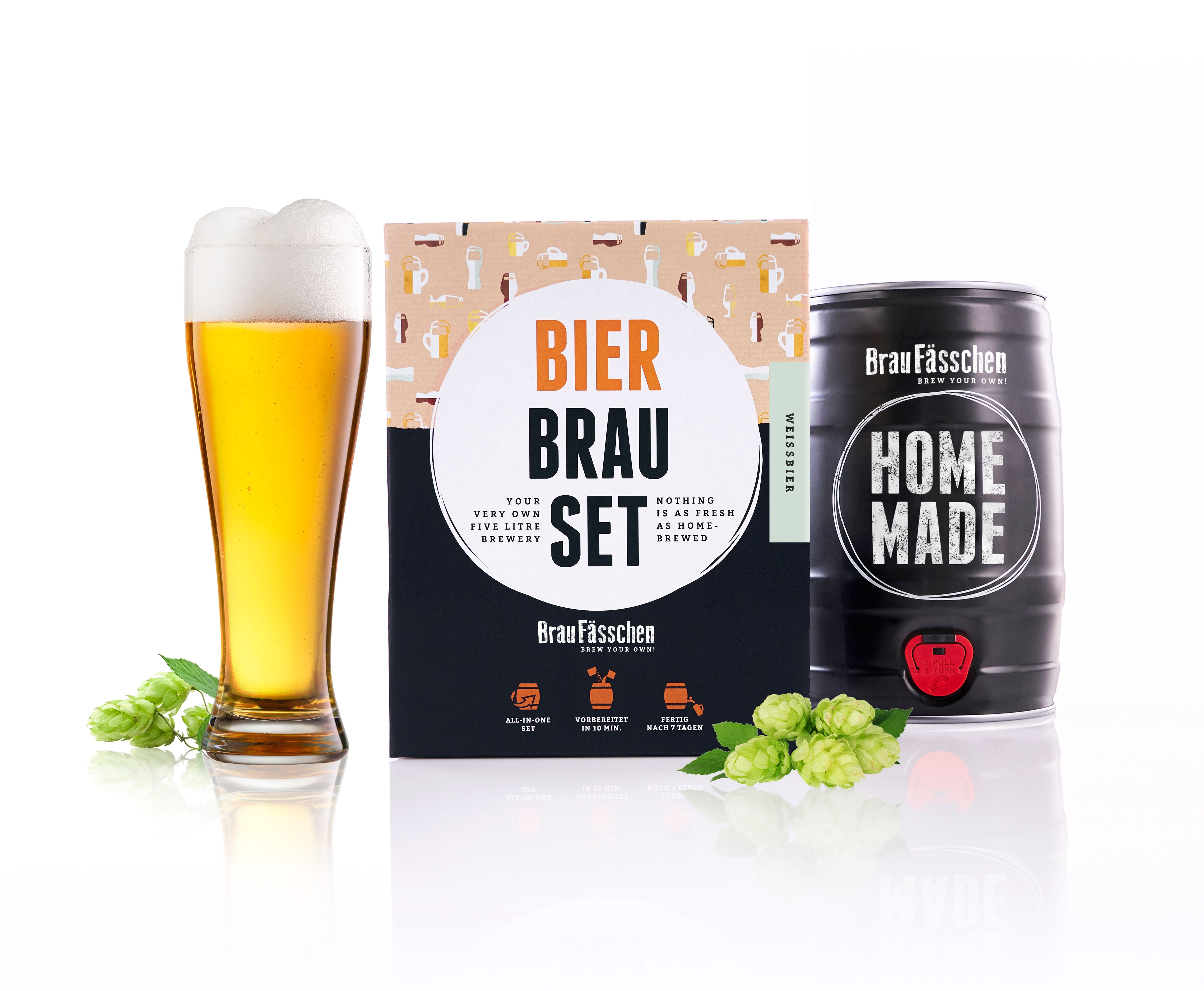 Bierbrauset, Bier selbst brauen Set, Brauset - Kit platinum