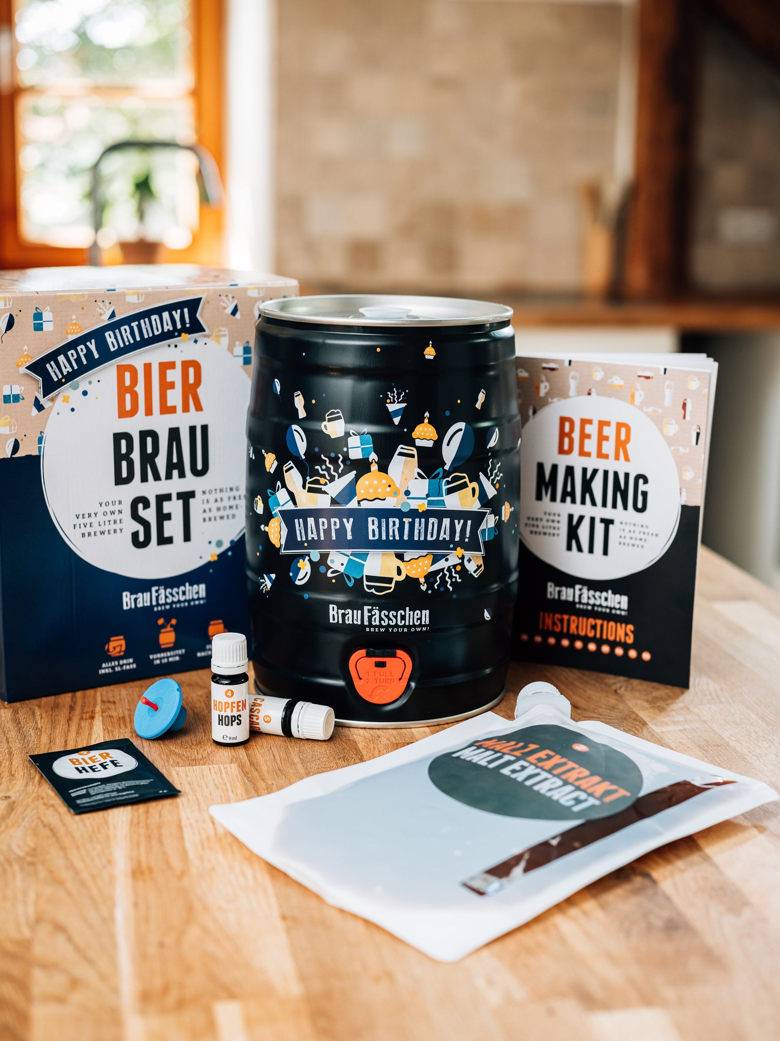 Braufässchen Bierbrauset Bier zum selber brauen / Männergeschenk / 8 Sorten